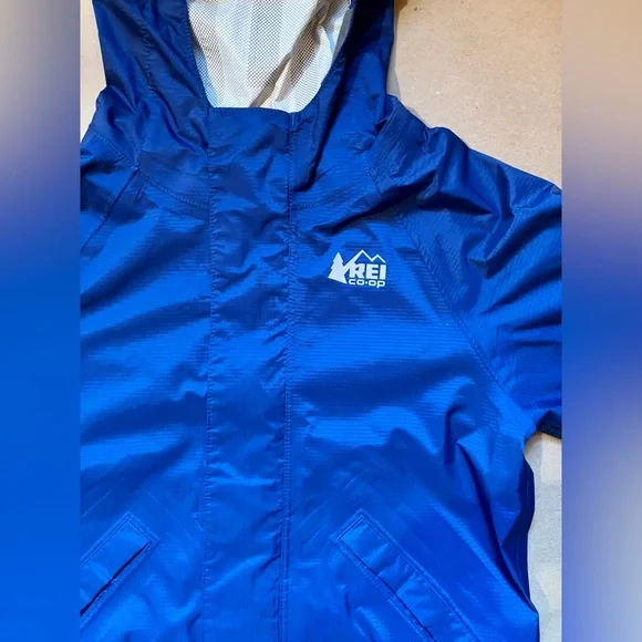 REI Blue Kids Raincoat - Picture 2 of 6